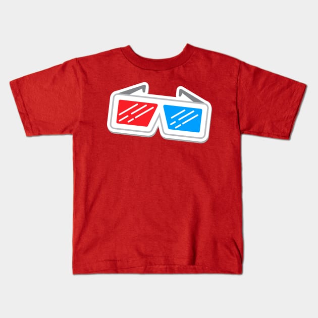 3D Glasses Kids T-Shirt by SummerEmoji